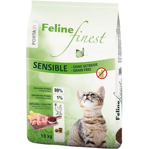 10kg Feline Finest Sensible Graanvrij Porta 21 Kattenvoer