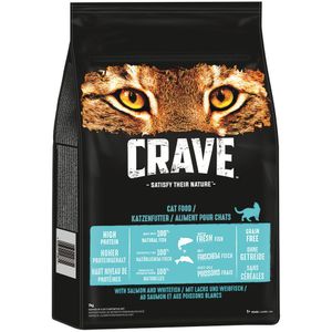 Crave Kat Droogvoer Adult met Zalm & Witvis Kattenvoer - 7 kg