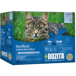 10% Korting! Bozita natvoer voor katten - Indoor & Sterilised in Gemengd Pakket: Mix in Saus
