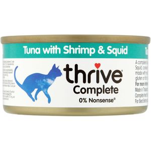 6x75g Adult Wet Complete Tonijn met Garnalen & Inktvis Thrive Kattenvoer