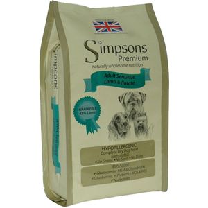 12kg Sensitive Adult Lam & Aardappel Simpsons Premium Hondenvoer