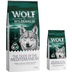 12  2 kg gratis! 14 kg Wolf of Wilderness droogvoer - The Taste Of The Mediterranean - 12  2 kg gratis! 14 kg