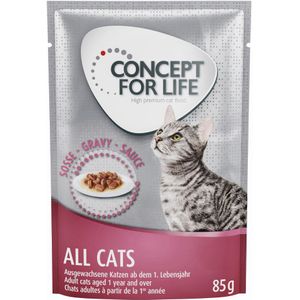 12x85g All Cats in Saus Concept for Life Kattenvoer