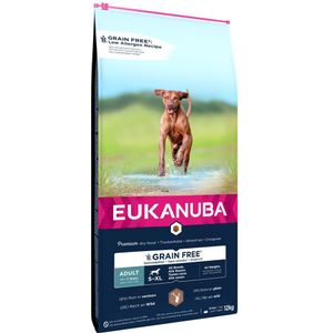 12kg Eukanuba Grain Free Adult Grote Honden Wildvoer droog