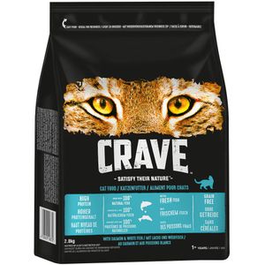 Crave Kat Droogvoer Adult met Zalm & Witvis Kattenvoer - 2,8 kg