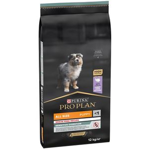 Purina Pro Plan All Sizes Puppy Sensitive Digestion Graanvrij Kalkoen - 12 kg