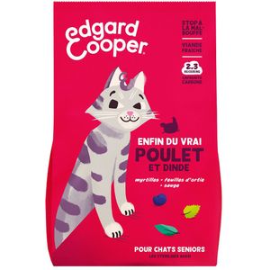 2kg Edgard & Cooper Senior Kip, Kalkoen - Kattenvoer