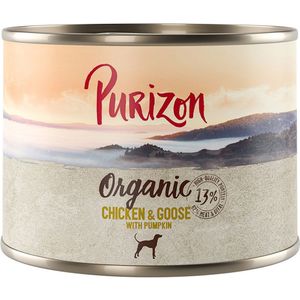 Voordeelpakket Purizon Organic 24 x 200 g - Kip en gans met pompoen