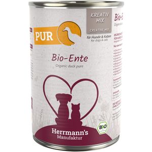 12x400g Bio-Eend Vlees Puur Herrmann's Hondenvoer