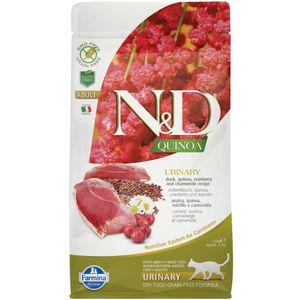 1.5 kg Farmina N&D Quinoa Urinary Duck, Quinoa, Cranberry & Kamille Adult Droog Kattenvoer