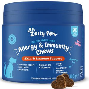Zesty Paws Senior Allergy & Immunity Zalm 90 kauwtabletten aanvullend voer voor honden