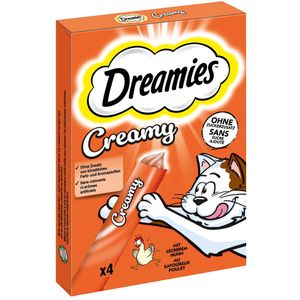 4x10g Kip Dreamies Creamy Snacks Kat