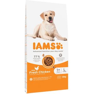 12kg for Vitality Dog Adult Large Kip IAMS Hondenvoer
