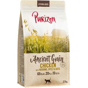 2,5 kg Purizon Adult Sterilised Ancient Grain Kip met Vis Katten Droogvoer
