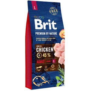 15 kg Brit Premium by Nature Adult L droogvoer voor honden