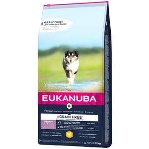 12kg Eukanuba Grain Free Puppy Large Breed Kip Hondenvoer droog