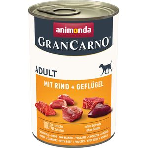 12x400g animonda GranCarno Original Rund &amp; Gevogelte hondenvoer nat