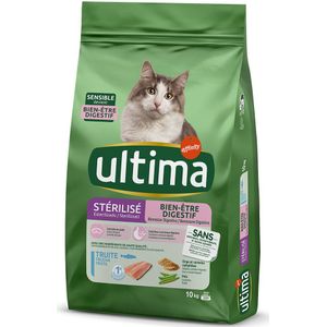 10kg Ultima Cat Sterilised Sensible Forel droogvoer voor katten