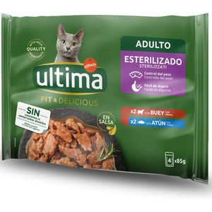 Ultima Cat Sterilized 48 x 85 g Kattenvoer - Rund en Tonijn