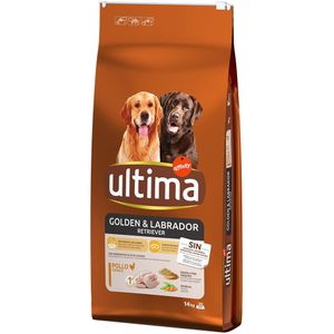 Ultima Hond Golden & Labrador Retriever Kip - 14 kg