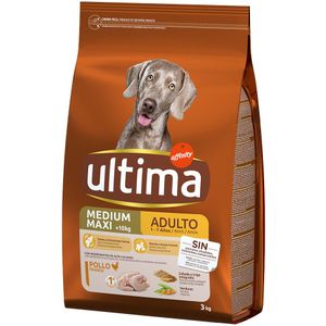 Ultima Medium / Maxi Adult Kip & Rijst Hondenvoer - 3 kg