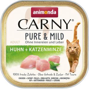 32 x 100 g animonda Carny Adult Pure & Mild kip  kattenmunt nat kattenvoer
