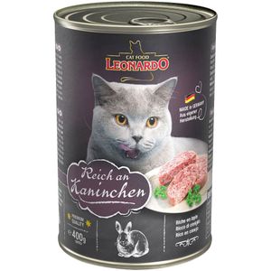 6x400g Rijk aan Konijn Leonardo All Meat Kattenvoer