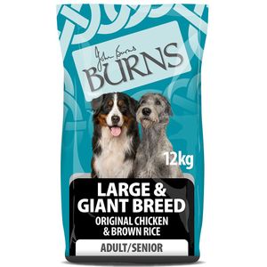 12kg Adult/Senior Large & Giant Breed Original Kip & Bruine Rijst Burns Hondenvoer