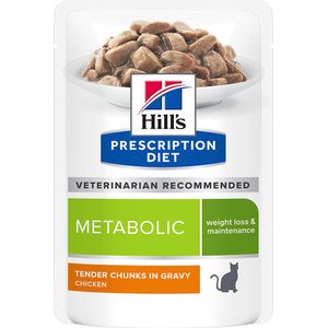 10  2 Gratis! Hill's Prescription Diet Weight, Digestion, Diabetes 12 x 85 g - Metabolic Chicken