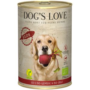 6x 400g Dog's Love Organic Vegan Reds Hondenvoer Nat