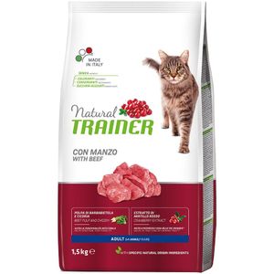 9kg met Beef Adult Trainer Naturel droogvoer voor katten