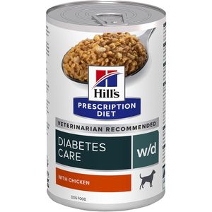 10  2 gratis! 12 x 370 g Hill's Prescription Diet - w/d Diabetes Care met kip