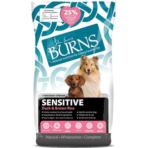 12kg Adult Sensitive  Eend & Bruine Rijst Burns Hondenvoer