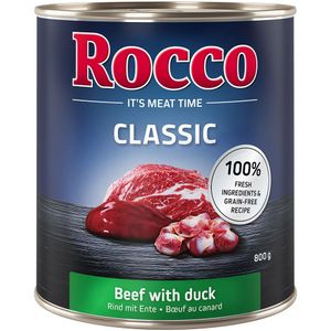Voordeelpakket Rocco Classic 24 x 800 g Hondenvoer - Rund met Eend