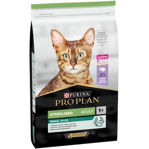 Purina Pro Plan Sterilised Adult Renal Plus - Rijk aan Kalkoen Kattenvoer - 10 kg