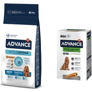 Advance Dog M/L  Advance Dental Snack gratis - Medium Adult 18 kg