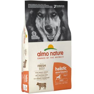 11 kg  1 kg gratis! 12 kg Almo Nature hondenvoer - Adult Rund & Rijst Large