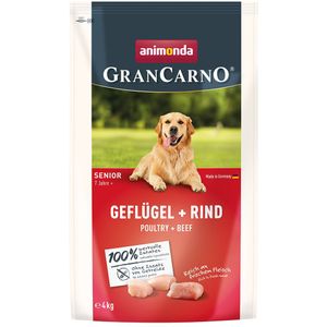 4kg animonda GranCarno Senior Gevogelte  Rund droogvoer voor honden