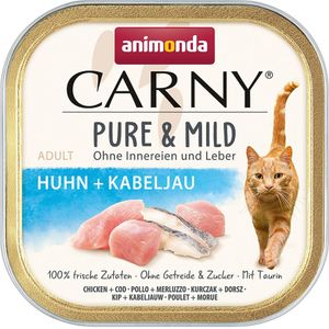 32 x 100 g animonda Carny Adult Pure & Mild kip  kabeljauw nat kattenvoer