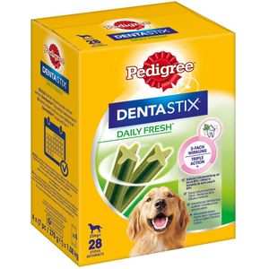 28 stuks Multipack grote honden Dentastix Fresh Pedigree hondensnacks