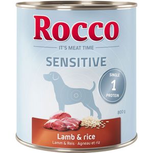 24x800g Sensitive Lam & Rijst Rocco Hondenvoer