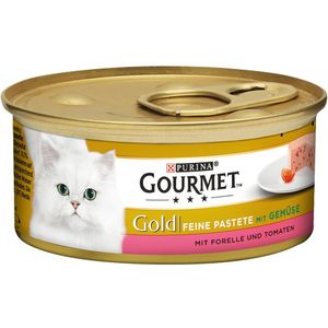 12x85g Gold Paté Forel & Tomaat Gourmet Kattenvoer