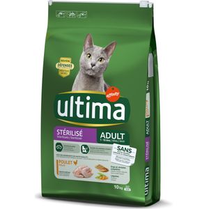 10kg Ultima Cat Sterilized Kip & Gerst Kattenvoer