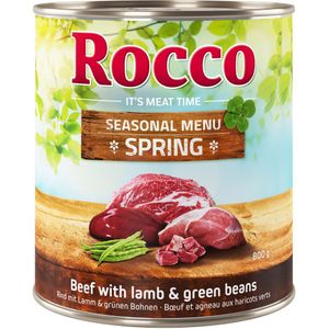 24x800g Lente Menu Lam met Sperziebonen Rocco Natvoer Honden