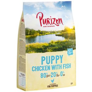 Extra voordelig! 1 kg Purizon Droogvoer voor Honden - Puppy Kip met Vis - Graanvrij
