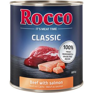 24x800g Rund met Zalm Rocco Hondenvoer