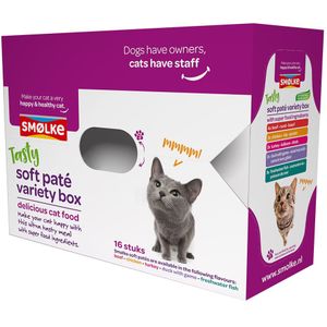 16x80g Soft Paté Variatie Box Smolke Kattenvoer