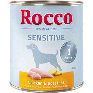 24x800g Sensitive Kip & Aardappel Rocco Hondenvoer