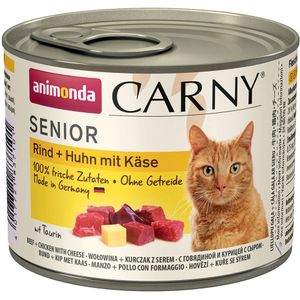 6x200g Senior Rund, Kip & Kaas animonda Carny Kattenvoer