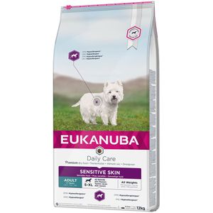 2x12kg Sensitive Skin Eukanuba Daily Care Adult Hondenvoer droog